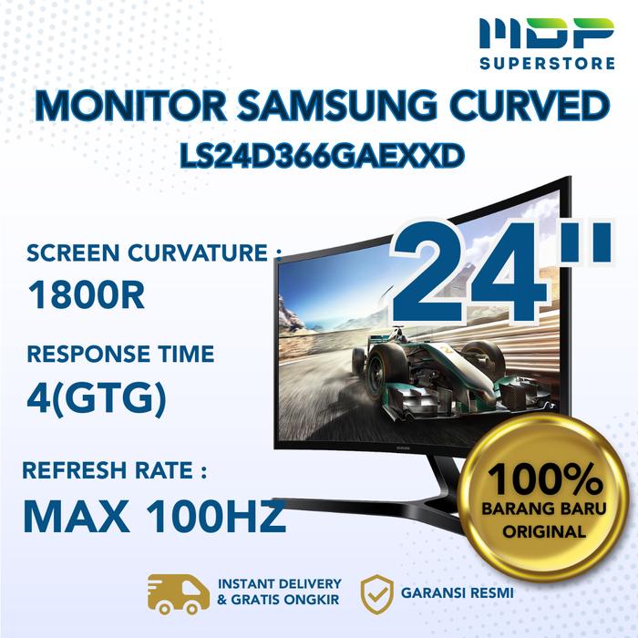 Gambar MONITOR SAMSUNG CURVED 24 INCH 100HZ - LS24D366GAEXXD dari mdpsuperstore Kota Palembang Tokopedia