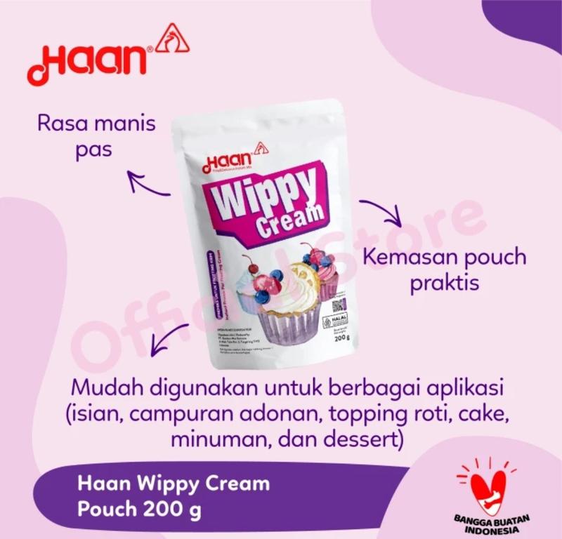 Product Introduction of Haan Wippy Cream Pouch Bubuk Pembuat Krim 200gr Baking Kue 2