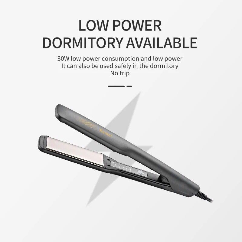 Kemei KM-2518 Flat Iron Professional Performance Hair Styler Ceramic Hair Straightener Temperature Control 4
