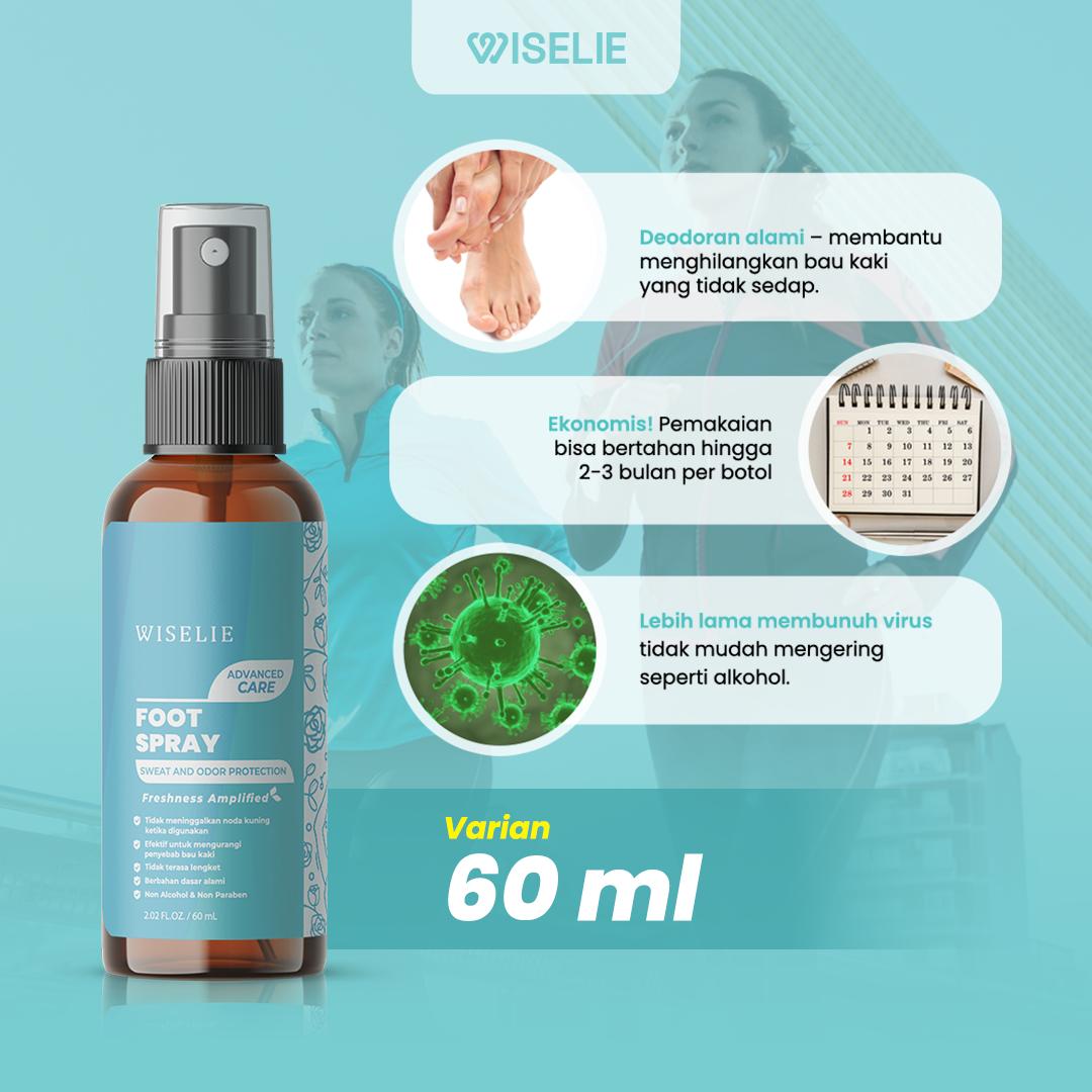 Wiselie Foot Mist Organik Sanitizer Spray Non Alcohol Deodorant Penghilang bau kaki spray foot penghilang bau sepatu Antibacterial Antivirus Kuman Kaki Wiselie Foot Mist Organik Sanitizer Spray Non Alcohol Deodorant Penghilang bau kaki spray foot penghilang bau sepatu Antibacterial Antivirus Kuman Kaki