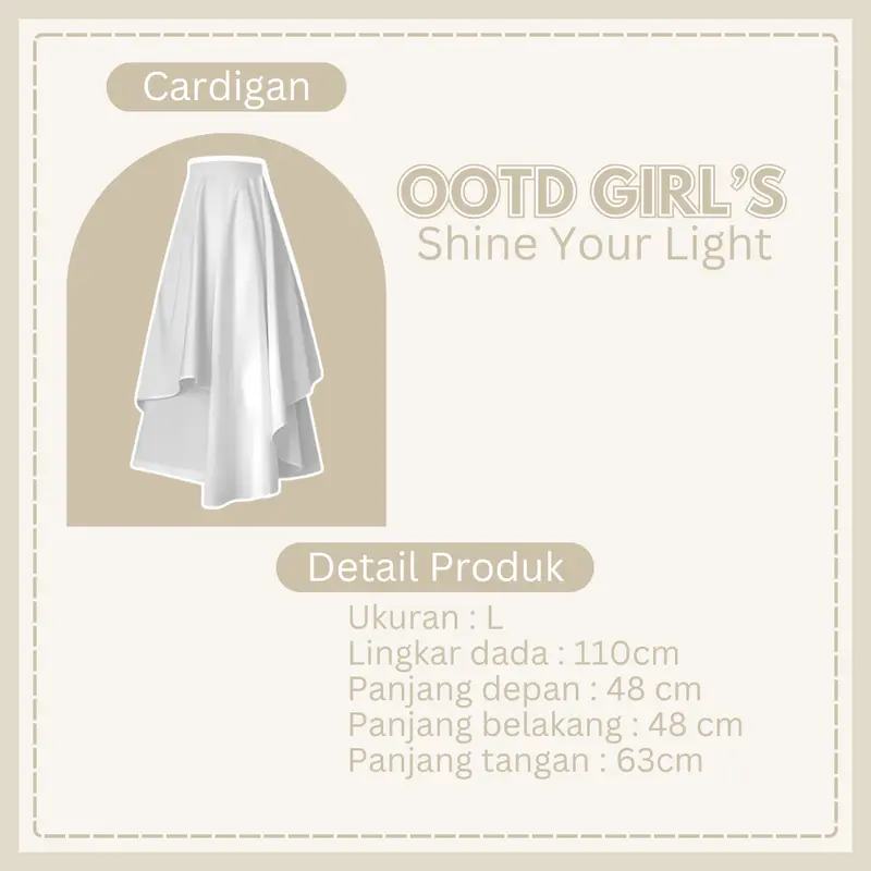 OOTD Wanita Girl'ds 2in1 Korean Style Nyaman | Cardigan Rajut Rawis + Rok Susun Putih Panjang EA103 one set vintage 2