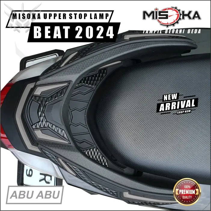 Misoka Upper Stop Lamp Cover Beat 2024 Keyless Street Rubber Karet Aksesoris motor Matic Keren Murah 4