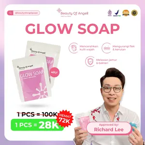 [1 PCS BISA COD] Beauty Of Angel Glow Soap Sabun Kecantikan Sabun Mandi Sabun Melembabkan Mencerahkan Memutihkan Pencerah Kulit BodyCare BPOM Glow Soap Dr Richard Lee Collagen BOA Halal Whitening Sabun Muka Tubuh Memudarkan Hitam Glutathione Wanita Kering
