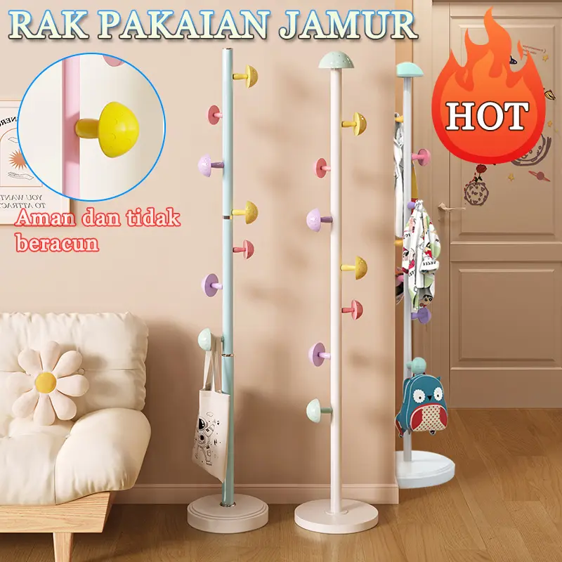 Gantungan baju /Hanger Mantel Besi Sederhana /Rak Pakaian Vertikal Berdiri Di Lantai/ Rak Pakaian Kamar Tidur Ruang hanger baju gantungan berdiri aesthetic