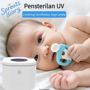 Kotak Pensteril Bayi Persegi Sprout Diary Mempunyai Reka Bentuk Yang Menarik Dan Mudah Alih, Diperakui CE, ROHS Dan FCC, Dilengkapi Dengan Empat Mentol LED UV, Dan Disertakan Dengan Waranti Satu Tahun. Feeding Nursing Botol