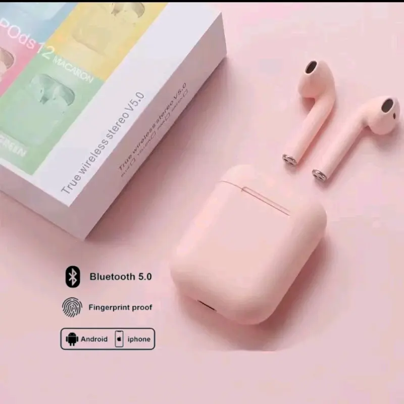 Earphone Bluetooth i7s tws Inpods Wireless i12 Macaroon dengan Super Bass - Handsfree iphone ori miniatursound jawatimur 4
