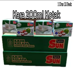 Sun Kara Santan Kelapa Kotak 200ml ( 1 Dus 12 Pack ) Perkarton