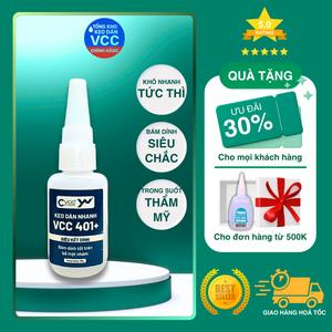 Keo dán nhanh VCC 401+ Siêu cấp – 30g | Liên kết bền chắc, kháng nước, đa vật liệu