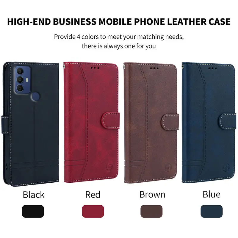 Casing Sharp Aquos V6 / V6 Plus Flip PU Dompet Keranjang Slot Siaga Menutupi Kasus Ponsel 0