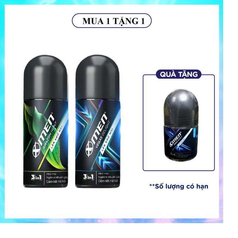 [COMBO MUA 1 TẶNG 1] Lăn khử mùi Xmen Amazon Hunt/Vegas Delight 50ml + Tặng Lăn khử mùi Vegas Delight 25ml