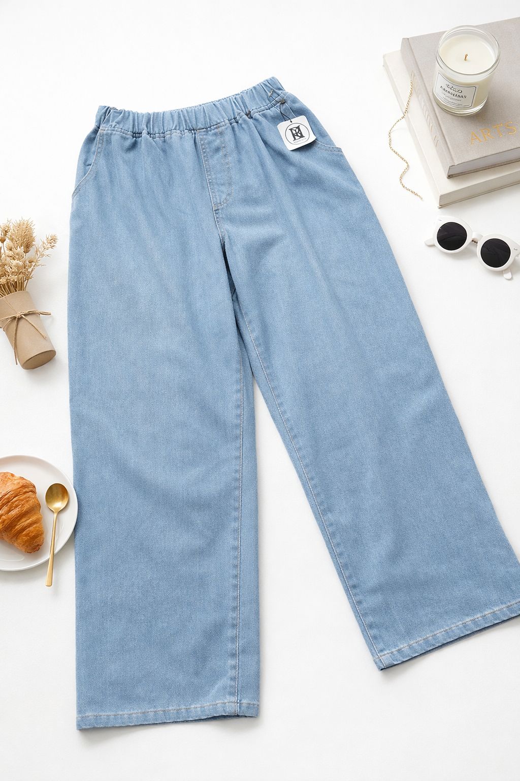 Kulot Jeans Skena Trendy Model Oversize Celana Jeans Wanita Fashionable dan Nyaman Celana barrel jeans wanita