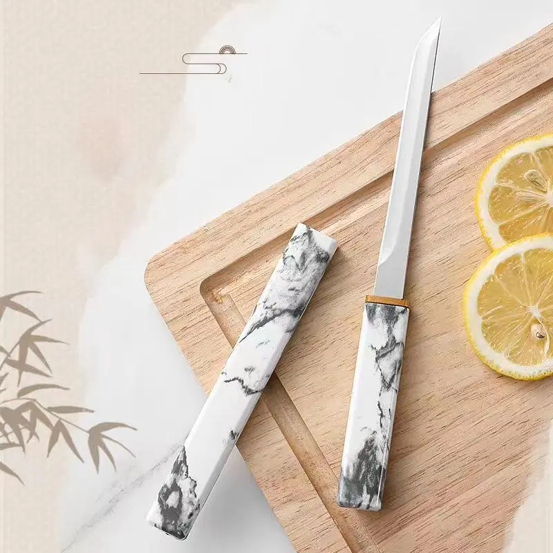 Dao Làm Bếp Nhật Bản Gọt Hoa Quả, Thái Sashimi luoi nhỏ Thép Không Gỉ dài 20cm 8