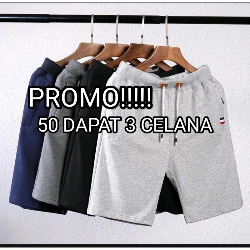 promo 50 dapat 3 celana pendek pria santai pria wanita celana babytery
