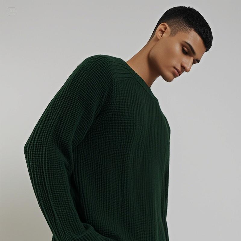 PEPONI 1760 Sweater Pria Rajut Oversize Soft Acrylic Tangan Panjang Tebal Premium Korean Winter 9