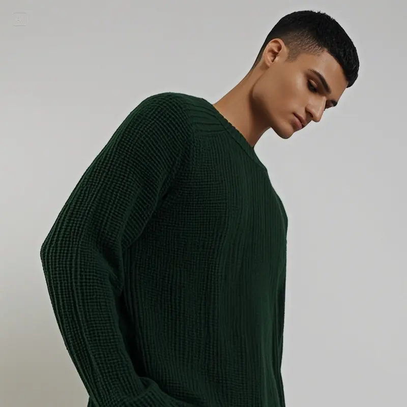 PEPONI 1760 Sweater Pria Rajut Oversize Soft Acrylic Tangan Panjang Tebal Premium Korean Winter 8