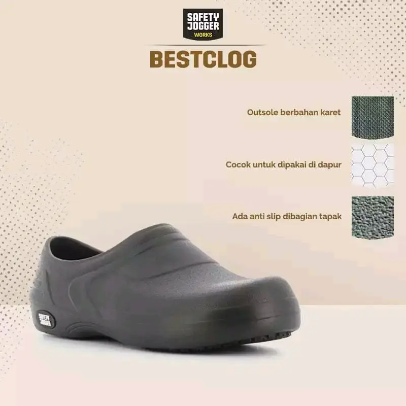 Safety Jogger Bestclog Sepatu Chef F&B Sepatu Dapur Karet