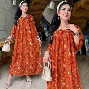 Longdress fuji ld 120 rayon adem bumil karet dada Hamil Ibu