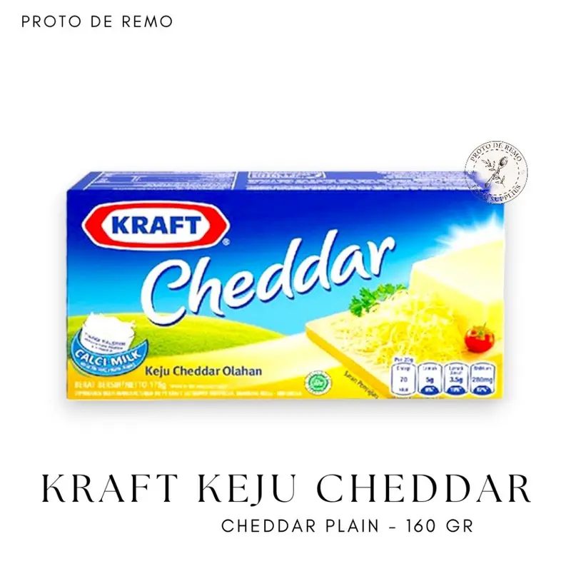 Kraft Keju Cheddar Halal All in One | Plain Cheddar - 2KG & 165GR 4