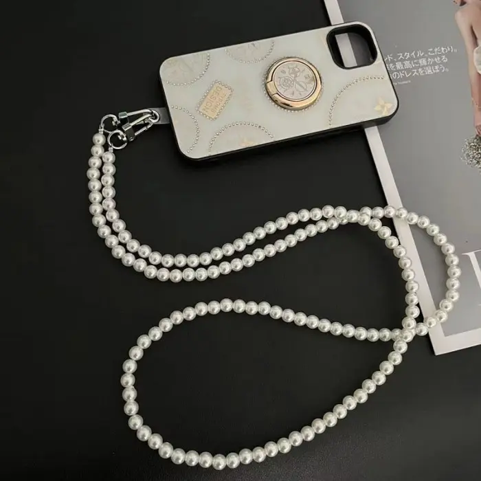 HPS-07 TALI HP SELEMPANG GANTUNGAN HAPE STRAP PHONE MUTIARA PUTIH SPESIAL 0