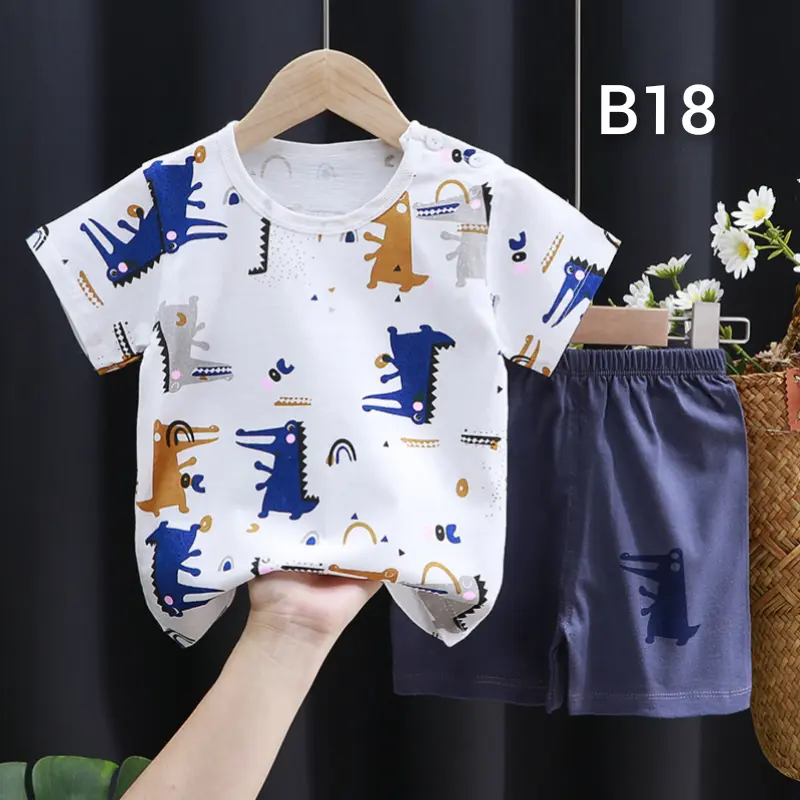 SETELAN BAJU BAYI LENGAN PENDEK Bayi Balita Katun Parsel Perempuan 5