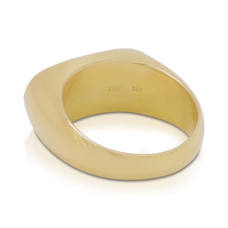 Charming 14K Yellow Gold Jade Ring with 0.50ct Stone 3