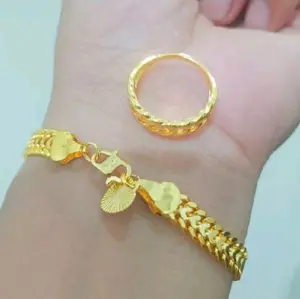 GELANG TIKAR FREE CINCIN PHASION WANITA TERLARIS KUALITAS ANTI KARAT DAN TIDAK LUNTUR Titanium Gold Dewasa Elegan