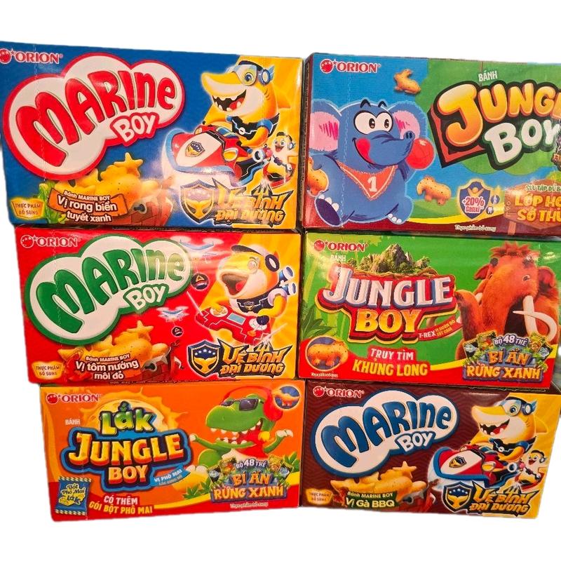 Bánh Cá Marine Boy Orion vị Rong Biển Tuyết Xanh 35g hộp