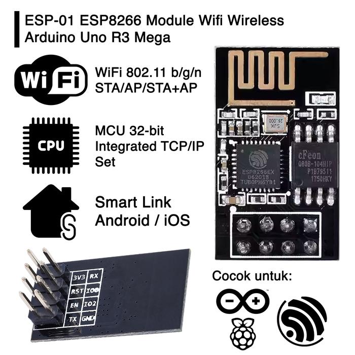 Jual Modul ESP01 ESP-01 ESP8266 Module Wifi Wireless Arduino Uno R3 ...
