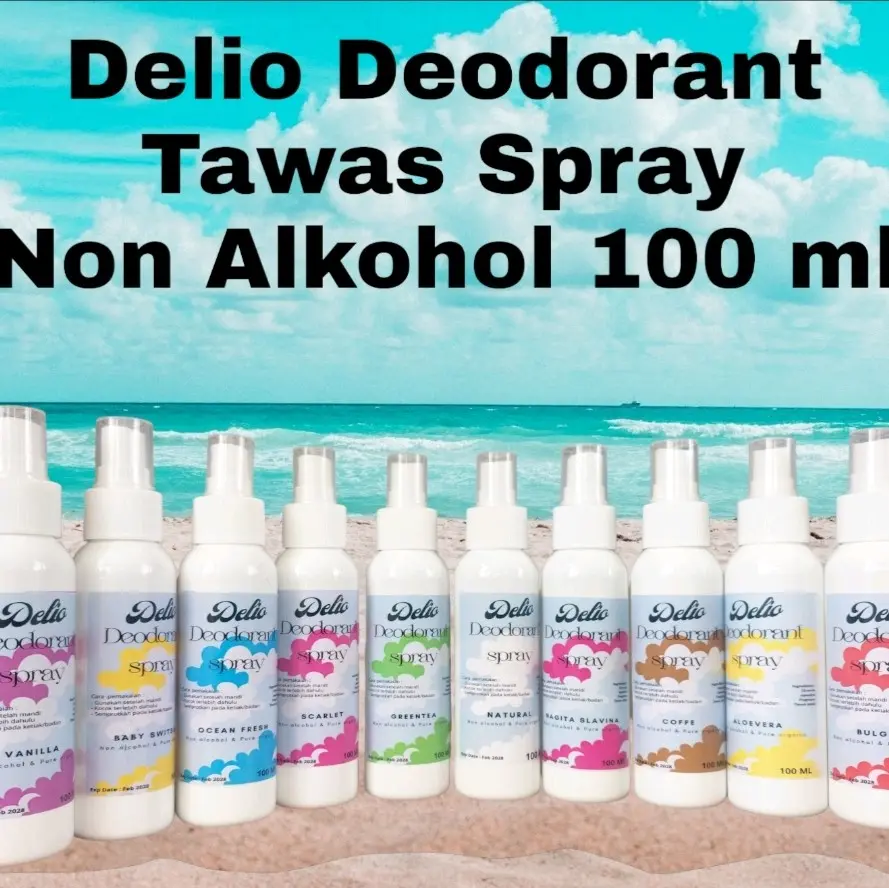 Deodorant spray tawas Delio 100% non alkohol