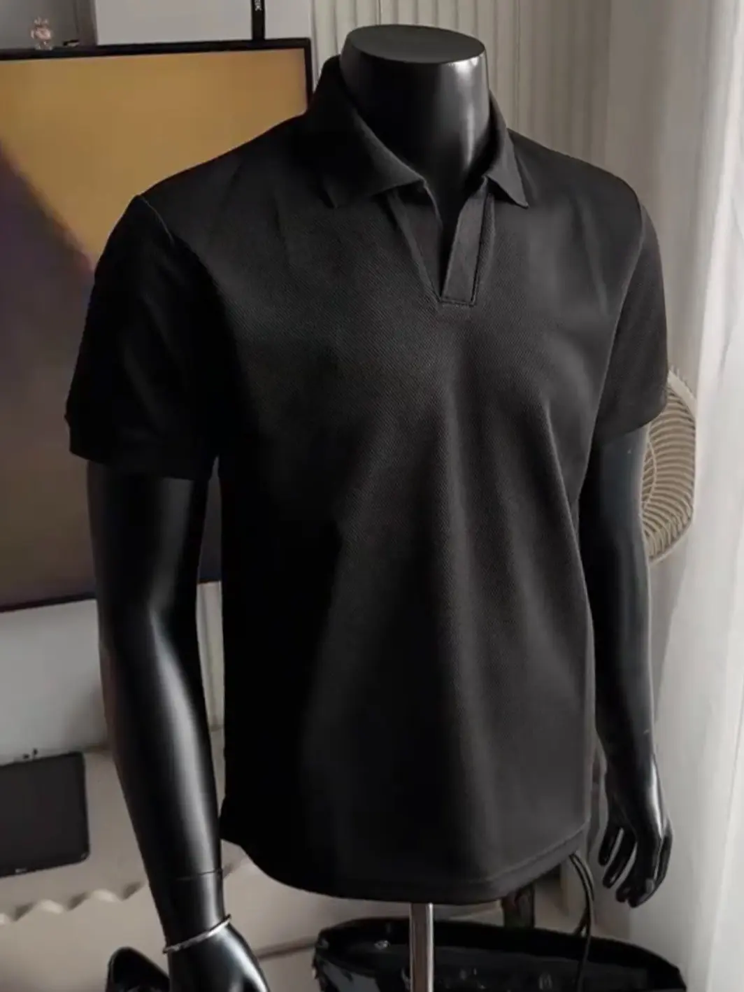 Áo Polo Cổ V RTCLASSY Vải Cotton Dệt Chéo Dày Dặn Form Regular Trẻ Trung | BigBuy360 - bigbuy360.vn