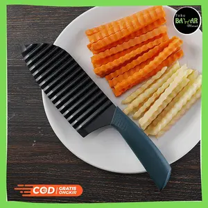 Pisau Gelombang Stainless Steel / Pisau Gelombang Wortel Kentang Timun / Pisau Gelombang Tahan Karat