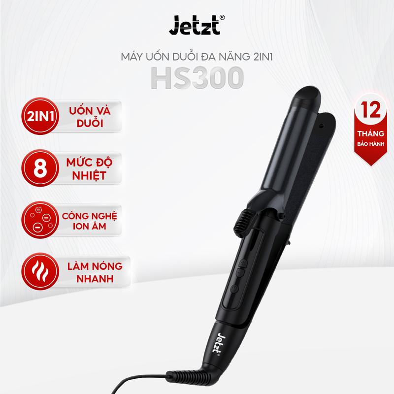 Máy uốn duỗi và tạo kiểu Jetzt HS300, đa chức năng, công nghệ ion âm, giảm hư tổn tóc