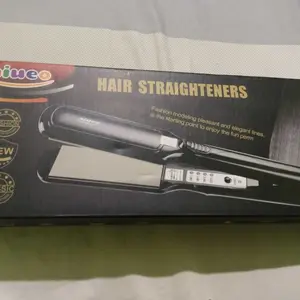 AIUEO x SINDYNVLA Catokan AIUEO 823 • Catok Smoothing Rambut Curly Recommended Hair Straightener Blow Keriting Warna Hitam Straightener Sisir Kriting Meluruskan