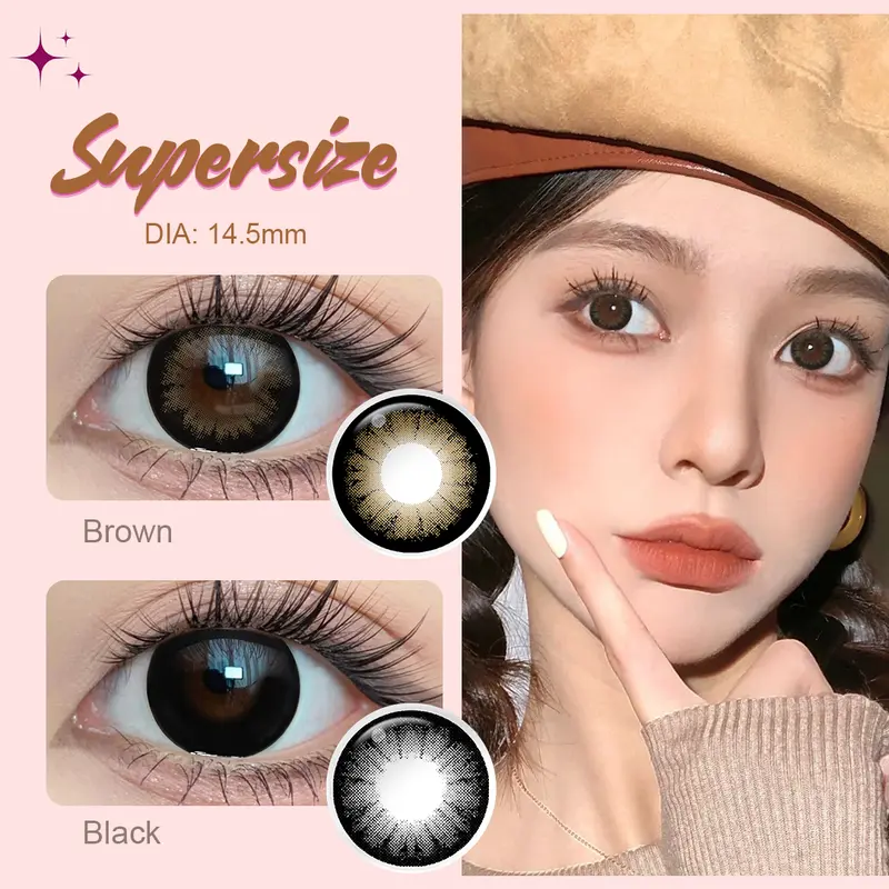 [COD&HOT] Magister Big Eye Softlens  (0.00 s/d -6.00) Super Softlens Paket Komplit Lensa Kontak 14.0-14.5mm Softlens Grey Softlens Brown Soflens Murah Membuat Mata Lebih Besa Contact   soft lens minus 4