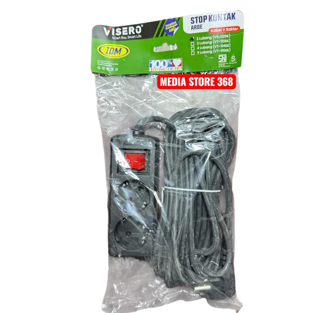 2 LUBANG KABEL 10M HITAM