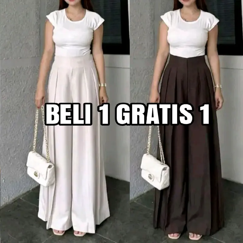 BUY 1 GET 1 LAVIE PANTS CULOTE PALAZZO HIGHWAIST CELANA PANJANG WANITA