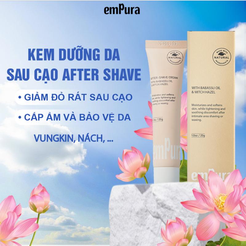 EMPURA Kem Dưỡng Sau Cạo Wax 20g Dùng Sau Cạo Wax Lông Giảm Mẩn Đỏ Kích Ứng Da Chiết Xuất Rau Má & Dầu Babassu Giảm Mụn Chống Viêm Thu Nhỏ Lỗ Chân Lông & An Toàn Cho Mẹ Bầu Sau Sinh