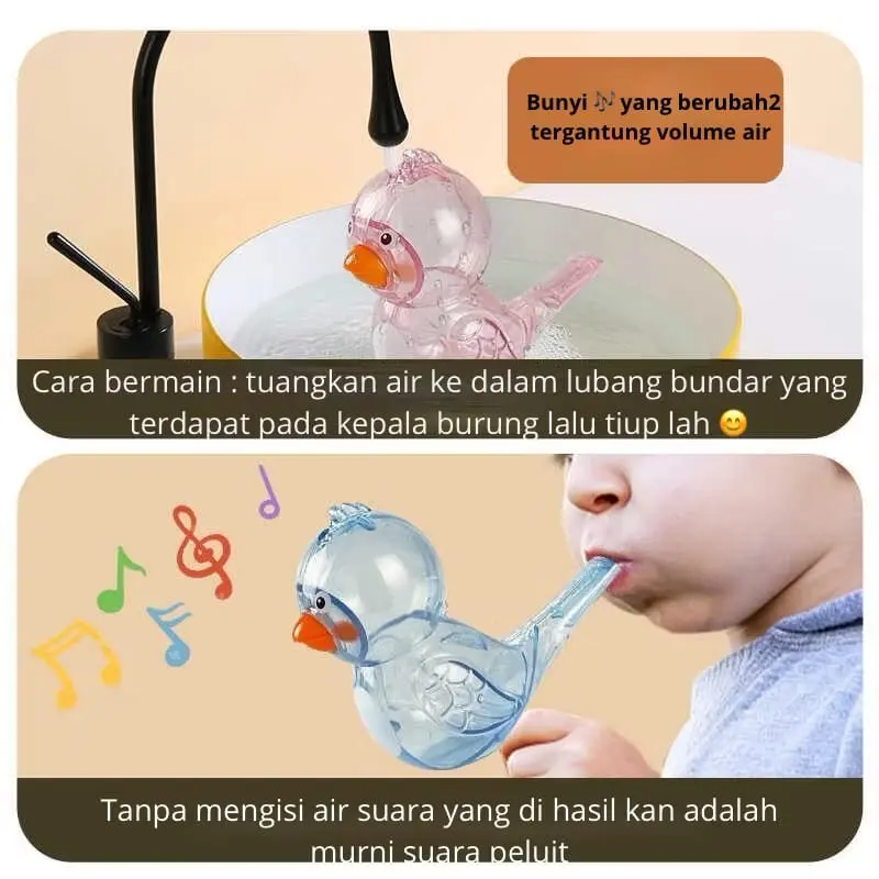 VIRALKAN85 PELUIT AIR peluit burung terapi bicara anak mainan anak P040