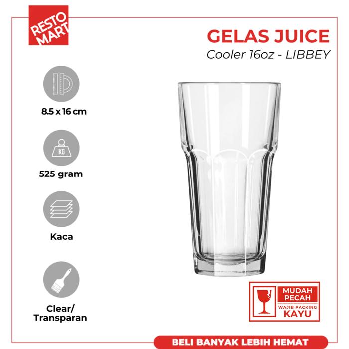 Gambar Glass Cooler / Gelas Cooler 16 oz LIBBEY Kaca (2063052) (F8) dari Restomart Kitchen Solution Kota Semarang Tokopedia