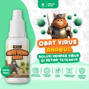 Clever Solutions - Anti Virus Care 15ml Melindungi Kucing dari Panleu FIP Calici Distemper & Demam Muntah Meningkatkan Imun Tubuh