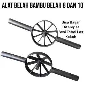 Alat Belah Bambu Bahan Plat Baja Tebal Sudah Tajam Siap Pakai Belah Jadi 8 atau 10 Bagian