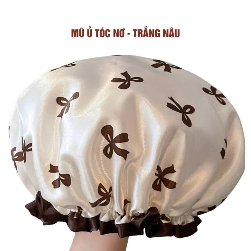 Mũ Tắm Ủ Tóc 2 Lớp Chống Nước | Mũ Trùm Đầu Bo Chun Co Giãn Mềm Mại Thoải Mái Khi Gội Đầu – Phụ Kiện Làm Đẹp Tại Nhà
