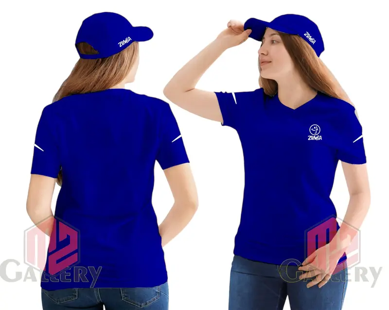 Satu set kaos dan topi olahraga wanita zumba aerobic set baju atasan wanita senam bola volly basket jogging lari pagi jalan santai terbaru Sport Futsal 8
