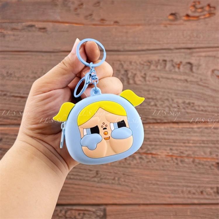 Product Introduction of LL'S | CryBaby Powerpuff Girls cartoon stereo silicone coin purse keychain friend couple gift schoolbag pendant bag charm accessories friendship key ring adorable  toys cry  baby 15