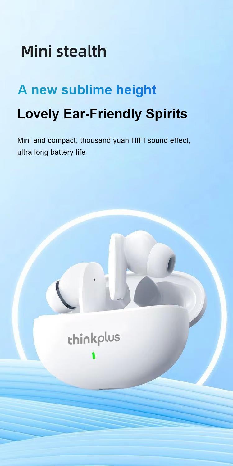 Lenovo ThinkPlus LP90 TWS Headphone Nirkabel Earphone Bluetooth 5.3 Tahan Air dengan Mic untuk Xiaomi iPhone Pro4 Earbud Bass Wireless Putih Headset dengan ENC Noise-Cancelling dan Bateri 20 Jam Lenovo ThinkPlus LP90 TWS Headphone Nirkabel Earphone Bluetooth 5.3 Tahan Air dengan Mic untuk Xiaomi iPhone Pro4 Earbud Bass Wireless Putih Headset dengan ENC Noise-Cancelling dan Bateri 20 Jam