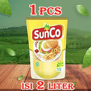 SunCo Refill Minyak Goreng Alami dapat 1Pcs isi 2Liter Tidak Mudah Beku Lemak Jenuh Rendah Mudah Mengalir Gorengan Lebih Krispi