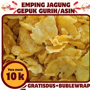 Emping Jagung Gepuk Gurih Asin Kemasan 250gr 500gr 1000gr - Cemilan Kekinian Murah