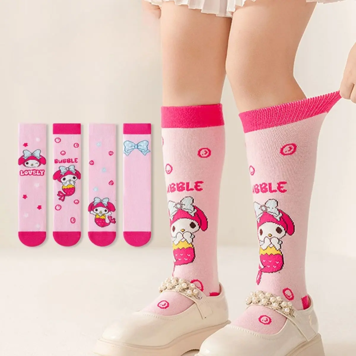 Kaos Kaki Anak Panjang 30 Cm Motif Sanrio Bahan Katun Premium