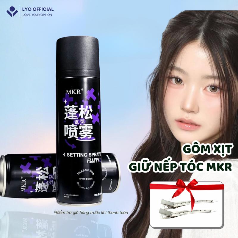  Gôm Xịt Phồng Chân Tóc BABI - MKR Gôm Xịt Giữ Nếp Tóc Keo Tạo Kiểu Tóc Uốn Gôm Mềm Tóc 