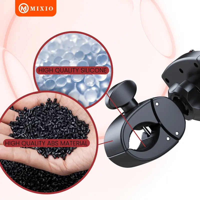 MIXIO ZM-18 Holder Motor Anti Maling Premium Bike Handphone Phone Holder HP Stang Sepeda Motor 2